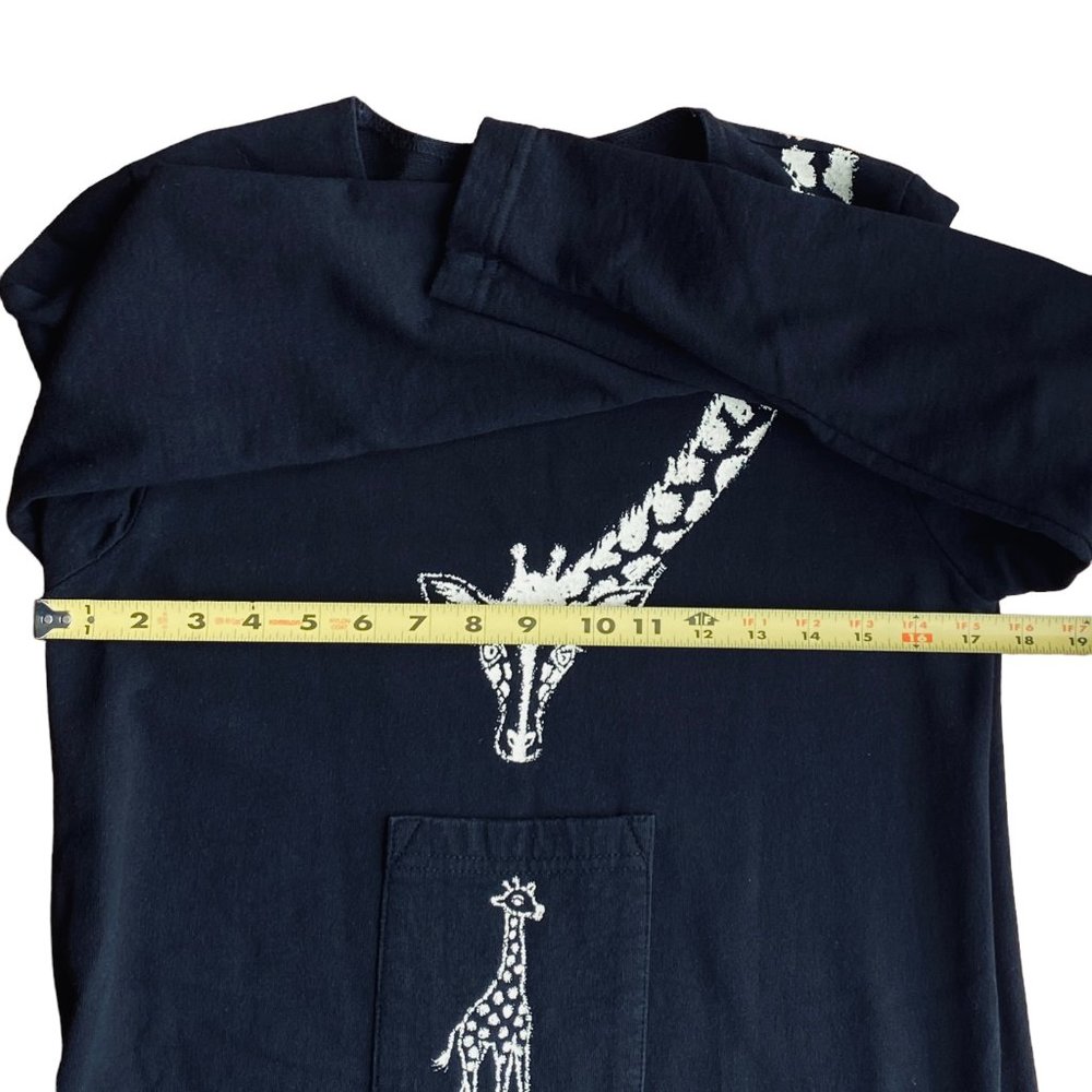 Vintage Cité Black Art To Wear Giraffe Graphic Print Long Sleeve Maxi Dress USA - Picture 7 of 15